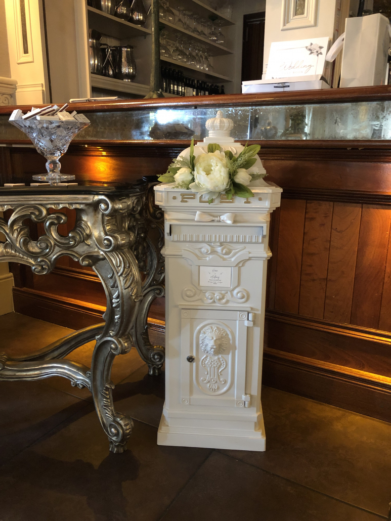 White Freestanding Victorian Style Post Box